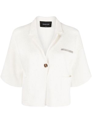 Fabiana Filippi cropped button-fastening jacket - White