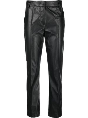 Fabiana Filippi cropped faux leather trousers - Black