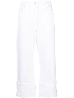 Fabiana Filippi cropped straigh-leg trousers - White