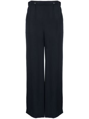 Fabiana Filippi double-breasted detail trousers - Blue