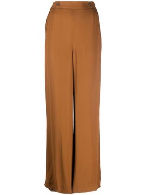 Fabiana Filippi double-breasted detail trousers - Brown