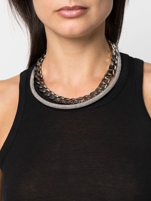 Fabiana Filippi double chain necklace - Silver