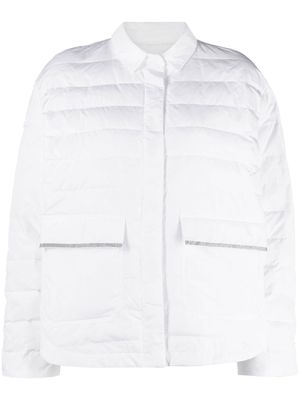 Fabiana Filippi down-filled quilted jacket - White