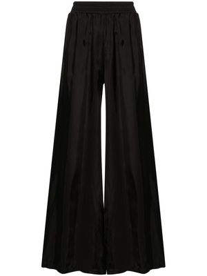 Fabiana Filippi elasticated-waist satin palazzo pants - Black