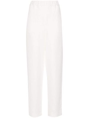 Fabiana Filippi elasticated-waist tapered trousers - White