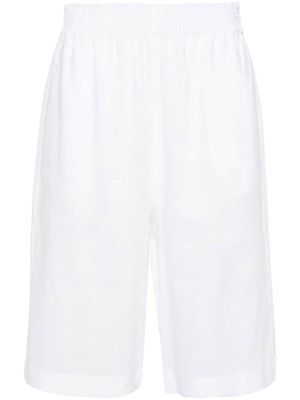 Fabiana Filippi elasticated-waistband linen shorts - White