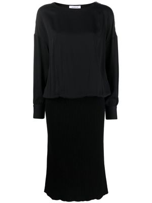 Fabiana Filippi embellished ribbed-knit midi dress - Black