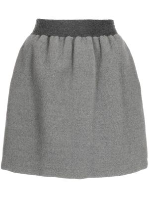 Fabiana Filippi felted A-line wool miniskirt - Grey
