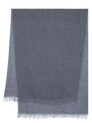 Fabiana Filippi frayed-edge detail scarf - Blue