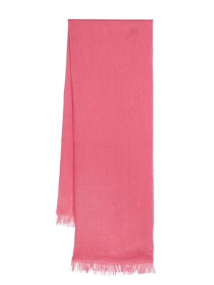 Fabiana Filippi frayed linen-silk scarf - Pink