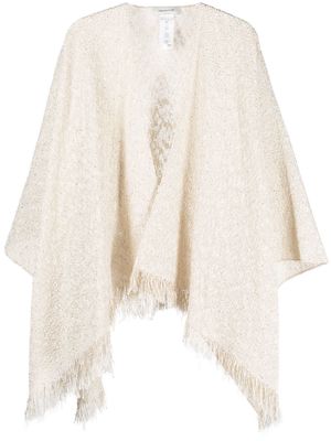Fabiana Filippi fringed cotton-blend shawl - Neutrals