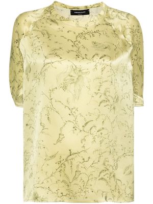 Fabiana Filippi graphic-print silk blouse - Green