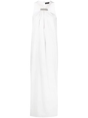 Fabiana Filippi halterneck cotton gown - White