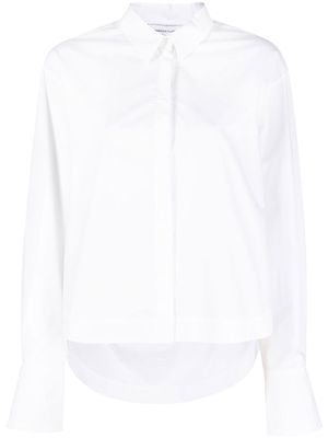 Fabiana Filippi high-low hem poplin shirt - White