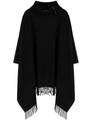 Fabiana Filippi high-neck knitted cape - Black