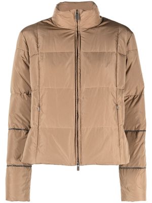Fabiana Filippi high-neck puffer jacket - Brown