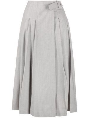 Fabiana Filippi high-waist buckled midi skirt - Grey
