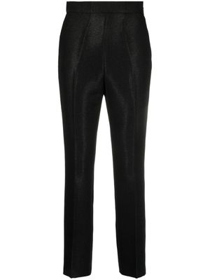 Fabiana Filippi high-waist lurex cropped trousers - Black