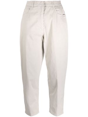 FABIANA FILIPPI high-waist tapered trousers - Grey