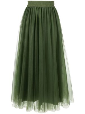 Fabiana Filippi high-waist tulle midi skirt - Green