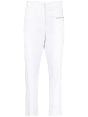 Fabiana Filippi high-waisted straight-leg trousers - White