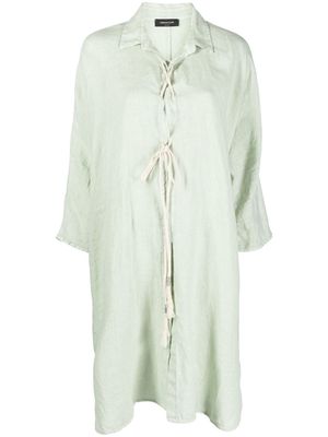 Fabiana Filippi lace-up fastening tunic blouse - Green