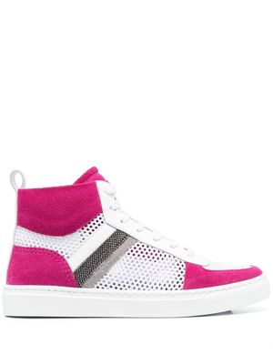 Fabiana Filippi lace-up high-top sneakers - White