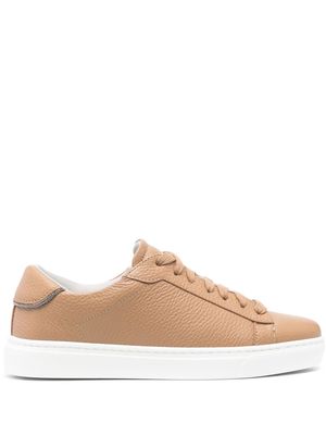 Fabiana Filippi lae-up leather sneakers - Brown