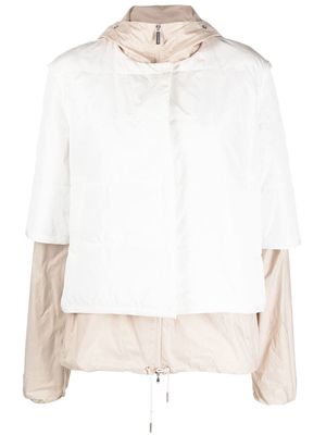 Fabiana Filippi layered padded jacket - White