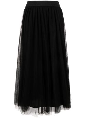 Fabiana Filippi layered tulle skirt - Black