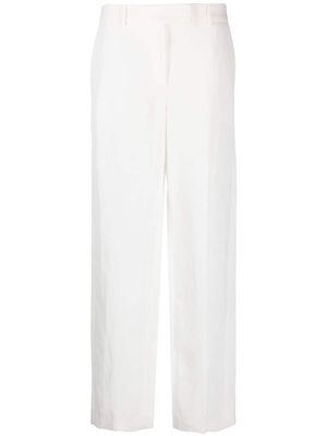 Fabiana Filippi linen-blend straight leg trousers - White