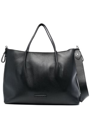 Fabiana Filippi logo-patch leather shopper bag - Black