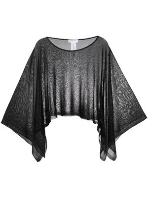 Fabiana Filippi long-draped-sleeve blouse - Black