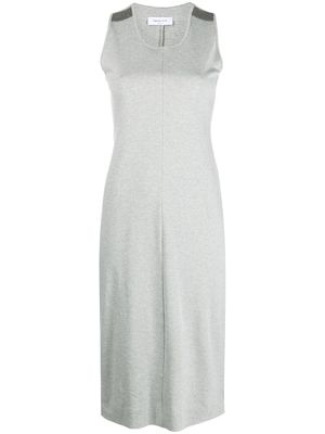 Fabiana Filippi mesh-detailed sleeveless midi dress - Grey