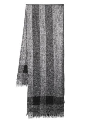 Fabiana Filippi metallic frayed scarf - Black