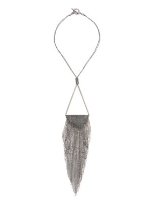 Fabiana Filippi metallic fringed necklace - Grey