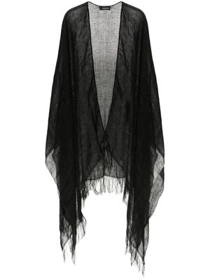 Fabiana Filippi metallic-threading cape - Black