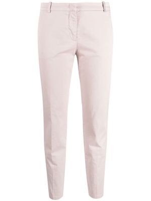 Fabiana Filippi mid-rise cropped stretch-cotton trousers - Pink