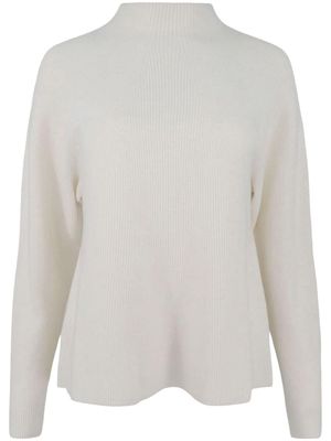 Fabiana Filippi mock-neck ribbed-knit jumper - White