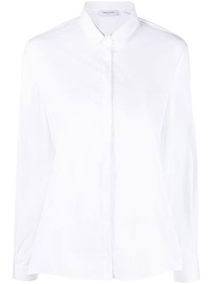 FABIANA FILIPPI Monili-trimmed long-sleeved shirt - White