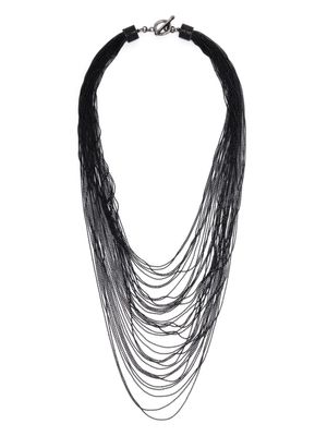 Fabiana Filippi multi-chain bead necklace - Black