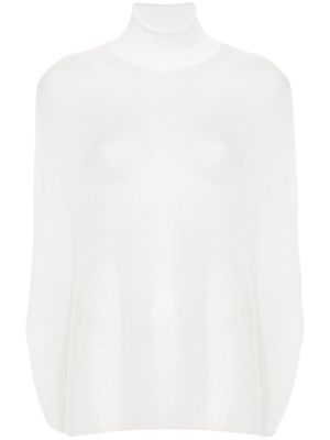 Fabiana Filippi open-knit high-neck top - White