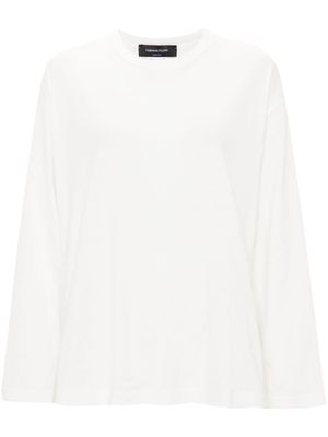 Fabiana Filippi panelled longsleeved T-shirt - White