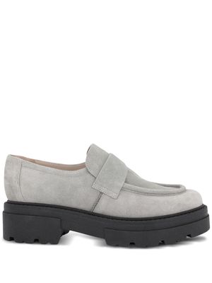 Fabiana Filippi panelled suede loafers - Grey