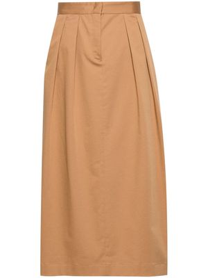 Fabiana Filippi pleat-detailing maxi skirt - Brown