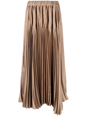 Fabiana Filippi pleated maxi skirt - Brown