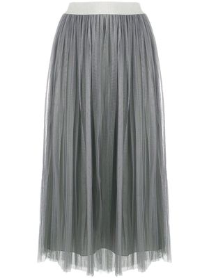 Fabiana Filippi pleated tulle skirt - Grey