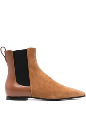 Fabiana Filippi pointed-toe flat ankle boots - Brown