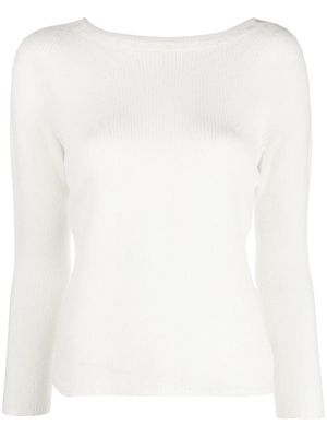 Fabiana Filippi ribbed-knit cashmere jumper - White