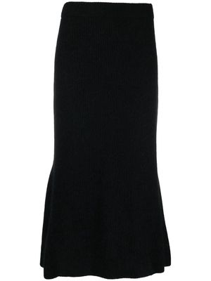 Fabiana Filippi ribbed knit midi skirt - Black